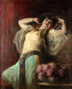 Nude With Flowers by Richard Geiger