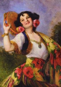 The Tambourine Girl by Richard Geiger