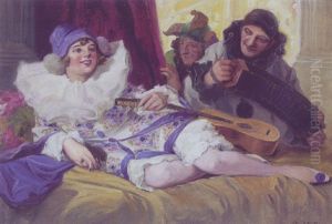 Columbine, Pjerrot Og Harlekin by Richard Geiger