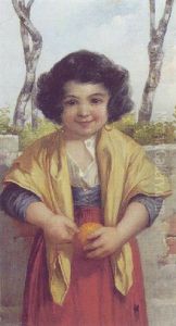 Lille Pige Med En Appelsin by Robert Geiger