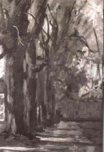 Herbstliche Allee In Nymphenburg by Fanny Edle von Geiger-Weishaupt