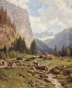Alpine Views (2 Works) by Johann-Joseph Geisser