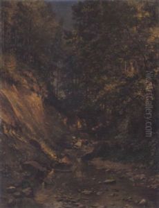Sonnige Waldlandschaft by Johann-Joseph Geisser