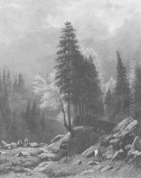 Berglandschaft Mit Rastendem Hirtenpaar - view 1