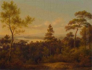 Blick Auf Eine Weite Flusslandschaft by August Christian Geist