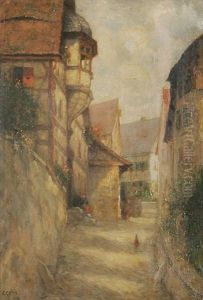 Romantischer Hauserwinkel by Carl Friedrich Wilhelm Geist