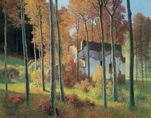 Ruine Im Herbstlichen Wienerwald by Karl Ritter Von Geist