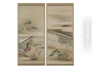 Seishonagon Oeno Masahira(a Pair Scroll) Seishonagon Oeno Masahira(a Pair Scroll)