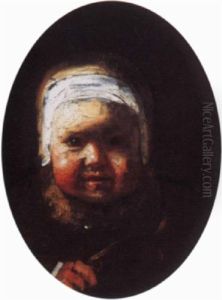 A Child Wearing A White Cap A Child Wearing A White Cap