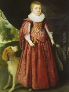 Portrait Of A Boy With A Dog Portrait Of A Boy With A Dog