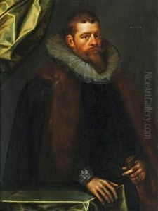 Bildnis Eines Herren (+ Bildnis Einer Dame; Pair) by Gortzius Geldorp