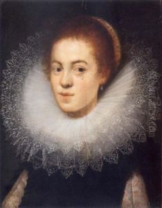 Portrait Of A Girl With An Embroidered Ruff And A Pearl Earring