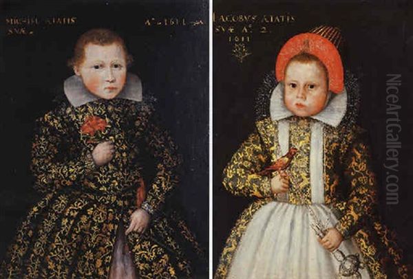 Portrait Of A Boy In An Embroidered Dress Coat, Holding A Carnation And A Dagger - view 1