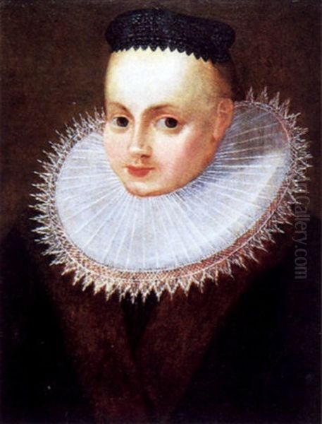 Bildnis Einer Jungen Dame Mit Halskrause Und Schwarzem Barett - view 1
