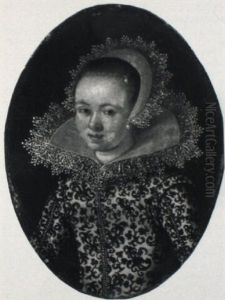 Portrait Of A Girl Wearing A Yellow And Black Dress With Lace Collar