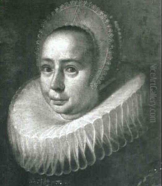 Portrait Of A Lady, Head And Shoulders, Wearing A Lace Cap And A Ruff - view 1