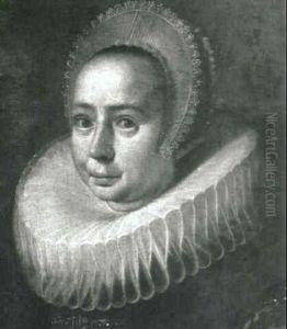 Portrait Of A Lady, Head And Shoulders, Wearing A Lace Cap  And A Ruff
