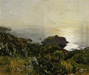 Blick In Die Gasse Eines Italienischen Gebirgsdorfes (+ 2 Others, Various Sizes; 3 Works)