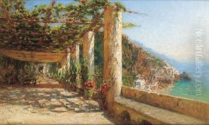 Blick Aus Einer Pergola Auf Amalfi by Otto Geleng
