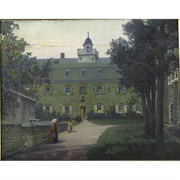 The Moravian Bell House And The Moravian Church In Bethlehem Pennsylvania - view 1