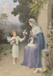 L'offrande A La Vierge by Etienne Azambre