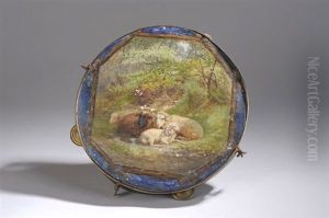 Les Moutons En Foret by Jules Bertrand Gelibert