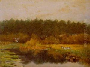 Le Lever De Canard by Jules Bertrand Gelibert