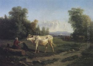 La Genisse Favorite by Paul Jean Pierre Gelibert