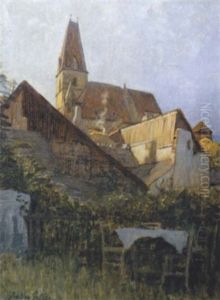Garten Mit Kirche In Weisskirchen