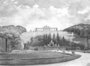 Blick Auf Die Gloriette In Schonbrunn by Johann Nepomuk Geller