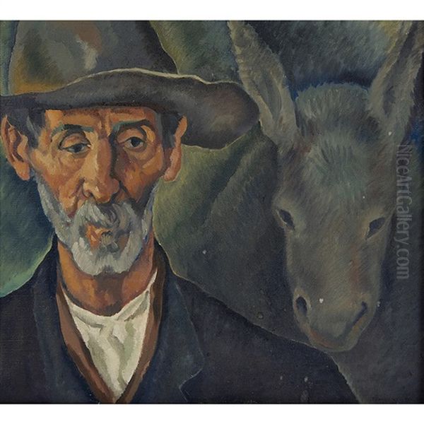 Man And Donkey - view 1
