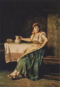Interieur Mit Junger Frau Interieur Mit Junger Frau