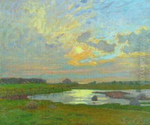 Kustlandskap, Eftermiddagsstamning by Anton Genberg
