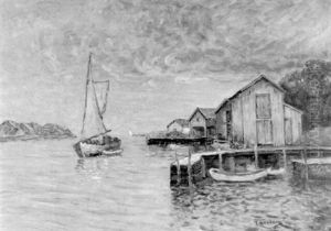 Hamn Med Segelbat