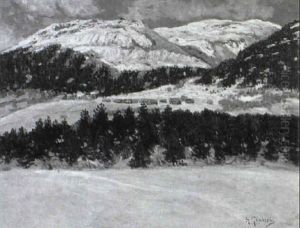 Fjallandskap I Vinter by Anton Genberg