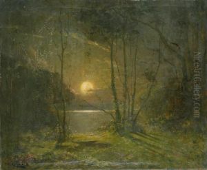 Bord D'etang Au Clair De Lune by Ernest Azema