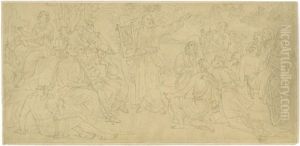 Der Blinde Homer Singt Den Griechen by Bonaventura Genelli