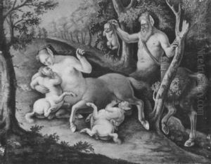 Die Zentaurenfamilie by Bonaventura Genelli