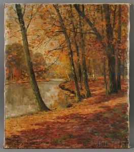 River Bend In Autumn by Frans van Genesen