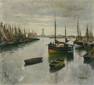 Hafen Von Antwerpen by Frans van Genesen