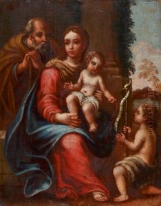 Hl. Familie Mit Johannesknaben by Girolamo Genga