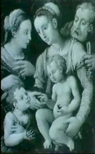 Sainte Famille Et Saint Jean-baptiste by Girolamo Genga