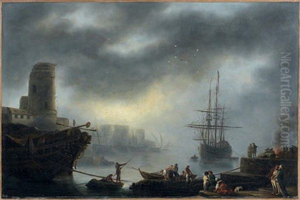 Scene De Port Animee - view 1