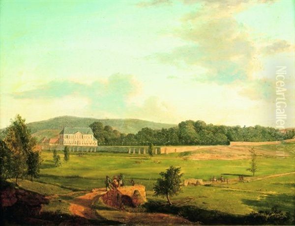 Vue D'un Chateau Et De Son Parc - view 1
