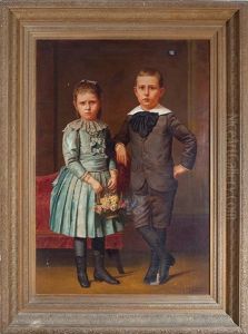 Portrait Of Louise 'lulu' M'liss Rolling (1886 1919) And James Henry Rolling (1885 1968) Portrait Of Louise 'lulu' M'liss Rolling (1886 1919) And James Henry Rolling (1885 1968)
