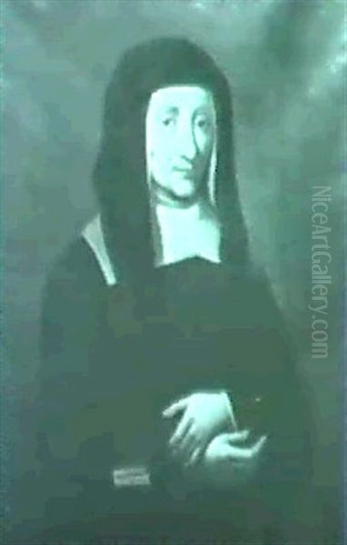 Portrait Of A Nun Holding A Small Bible - view 1