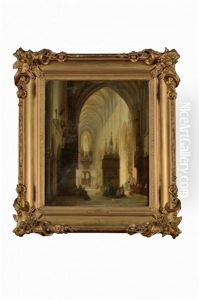 Interieur D'une Cathedrale by Georges Genisson
