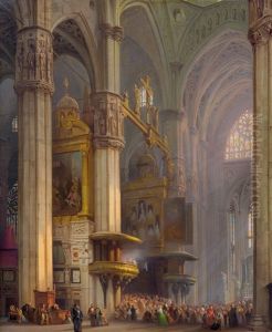 Church Service by Jules Victor Genisson