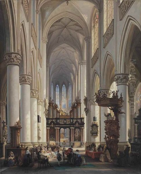 Interior Of The Saint Jacobskerk In Antwerp - view 1