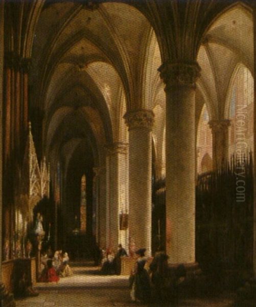 Kooromgang In Een Gotische Kerk - view 1